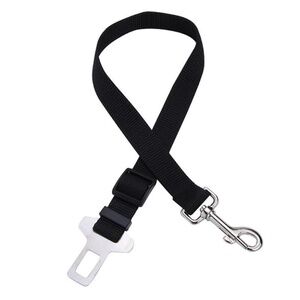 New Pet Dog Seatbelt Restraint Leash Car Safety Black Silver Removable NWT